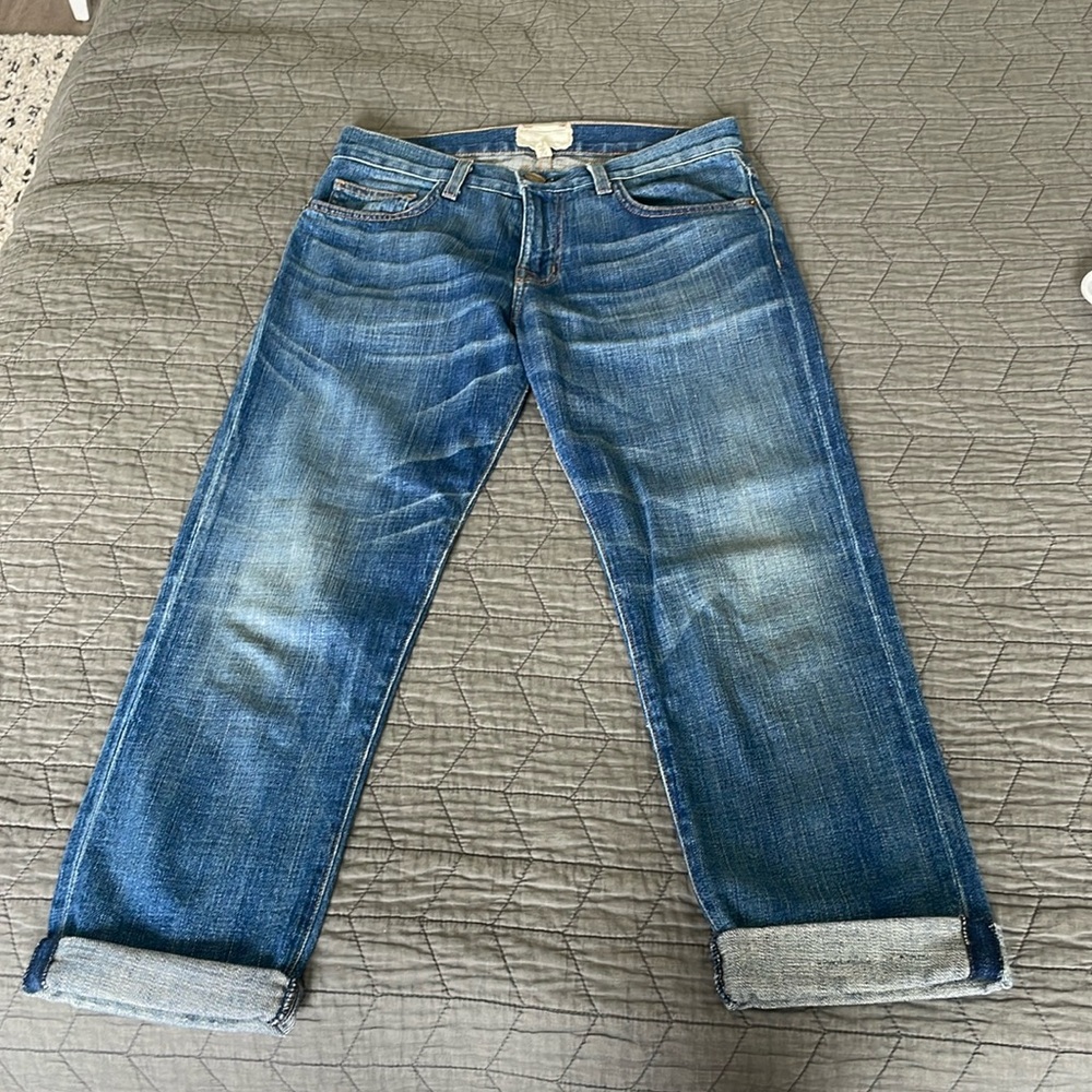 Current/Elliot low rise boyfriend jeans inseam ~25”